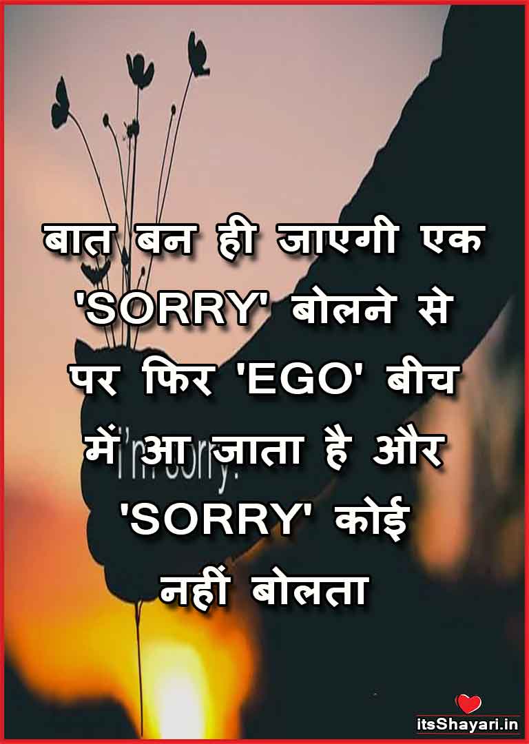 Sorry Msg For Brother In Hindi